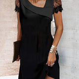 Waverly | Robe de soirée noire mini pour femme