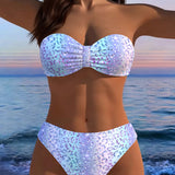 Bikini Imprimé Léopard Bandeau