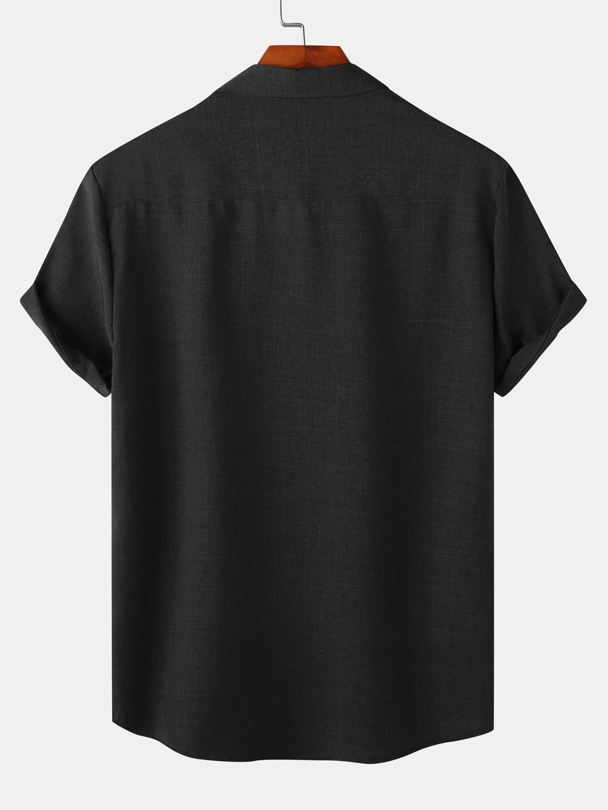 Chemise Casual unie pour Homme avec Boutons et Manches Courtes Respirante