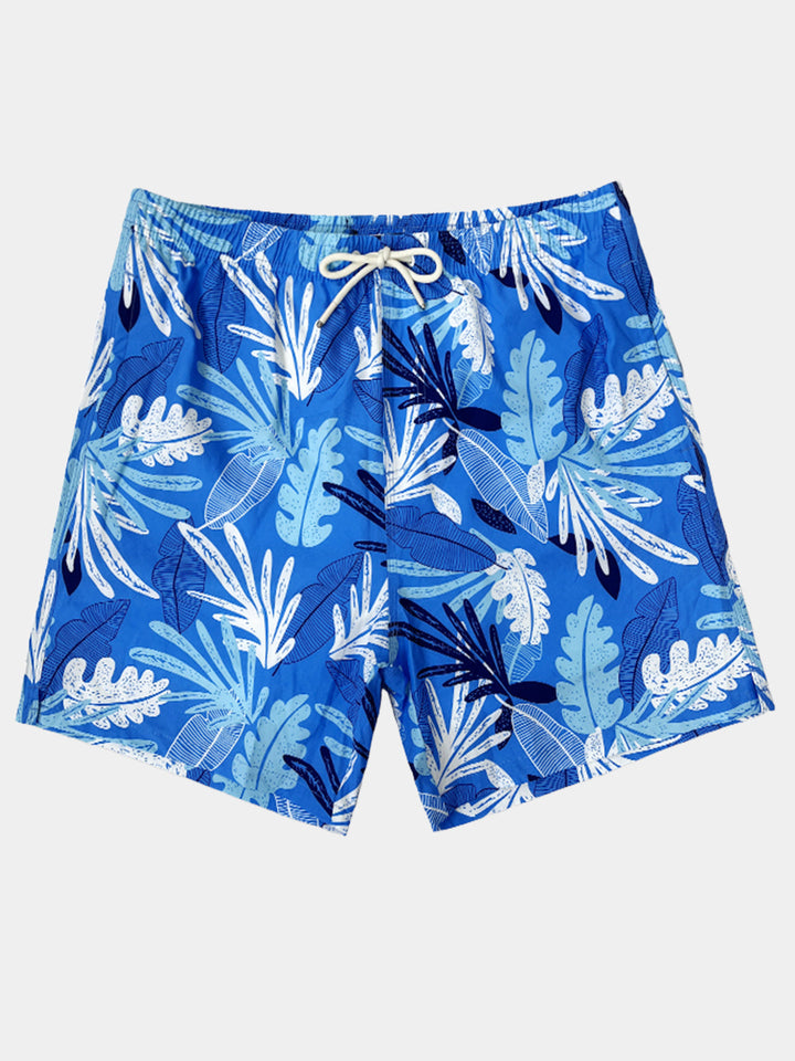 Short de Bain Homme à Imprimé Tropical Séchage Rapide