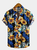 Chemise à Manches Courtes à Fleurs pour Homme