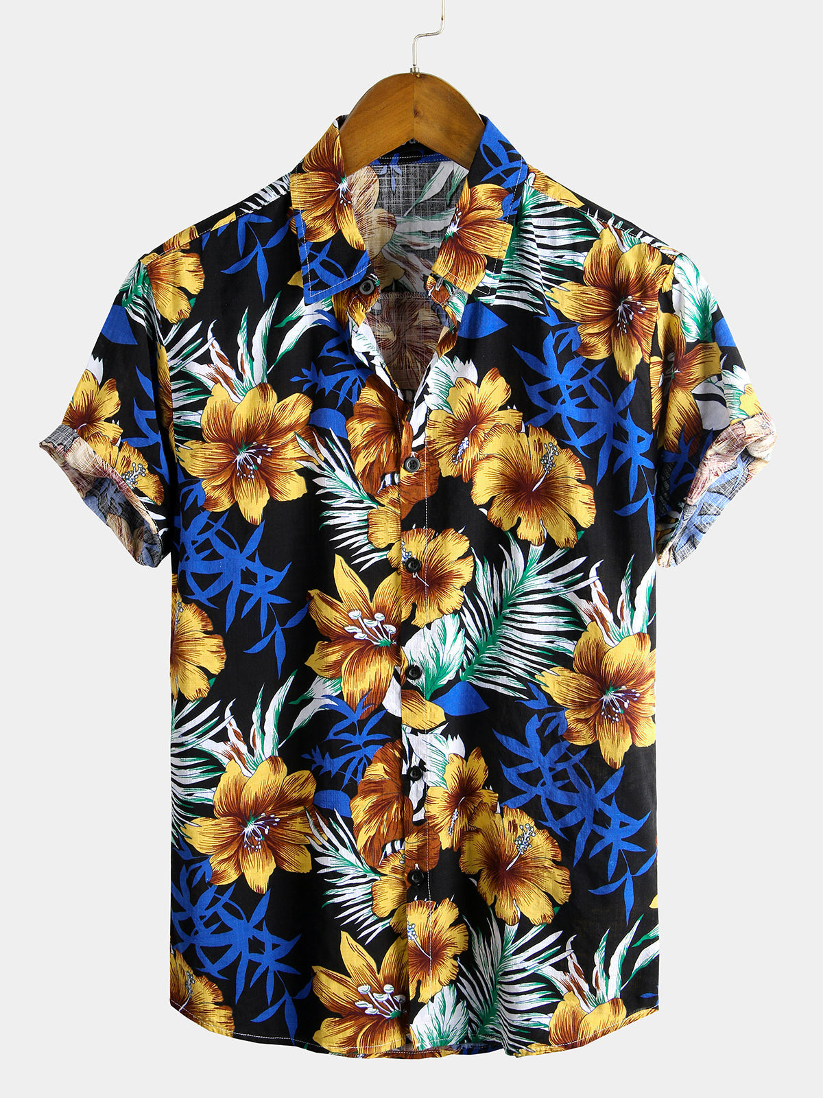 Chemise à Manches Courtes à Fleurs pour Homme