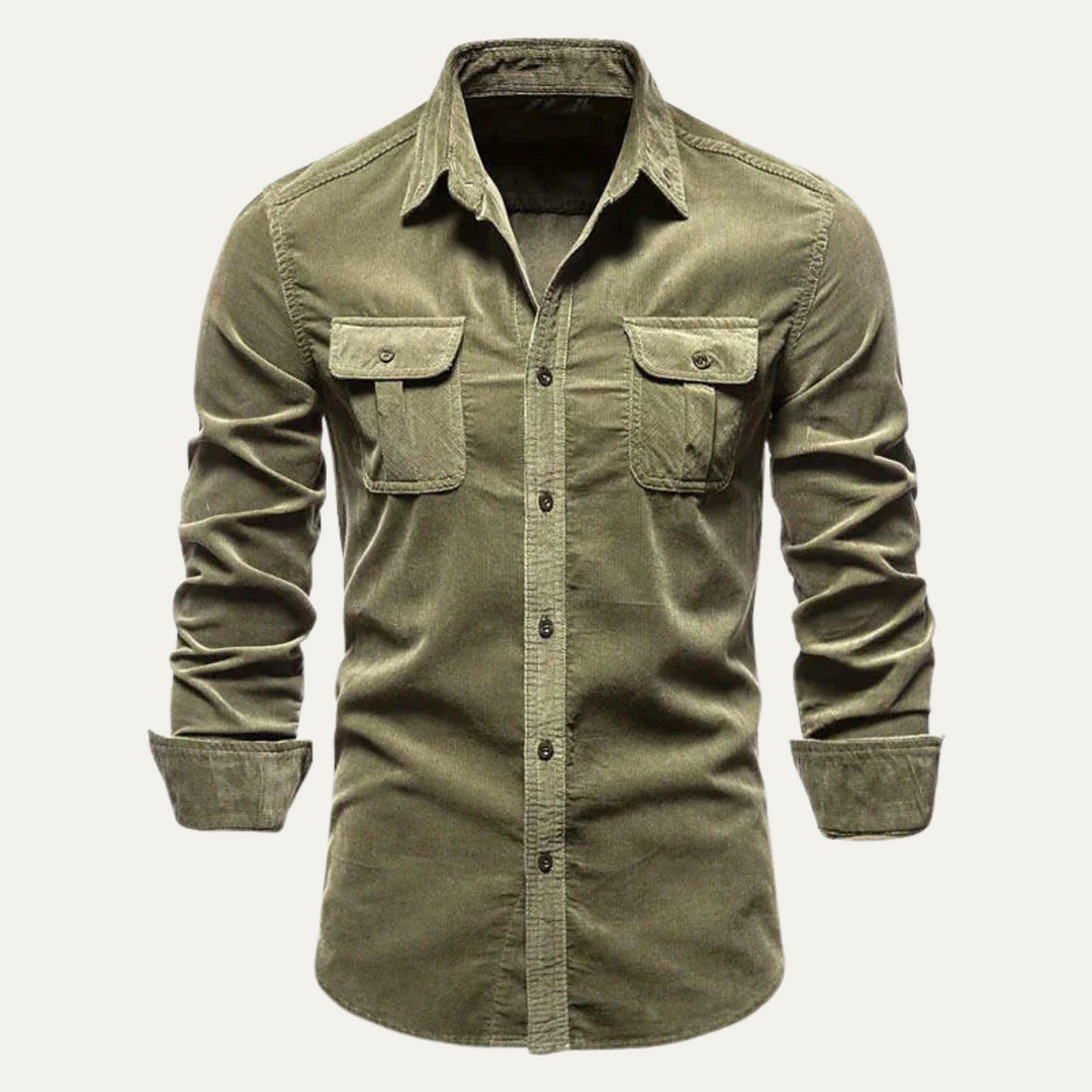 La Chemise Casual en Velours Côtelé pour Hommes Norwick