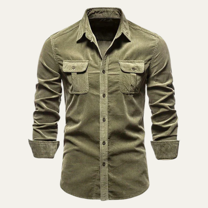 La Chemise Casual en Velours Côtelé pour Hommes Norwick