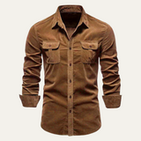 La Chemise Casual en Velours Côtelé pour Hommes Norwick