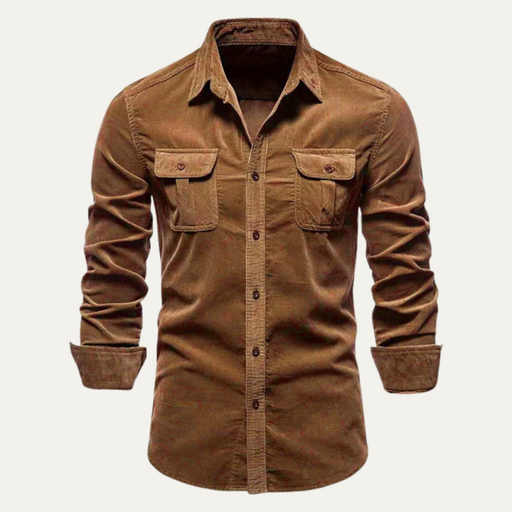 La Chemise Casual en Velours Côtelé pour Hommes Norwick