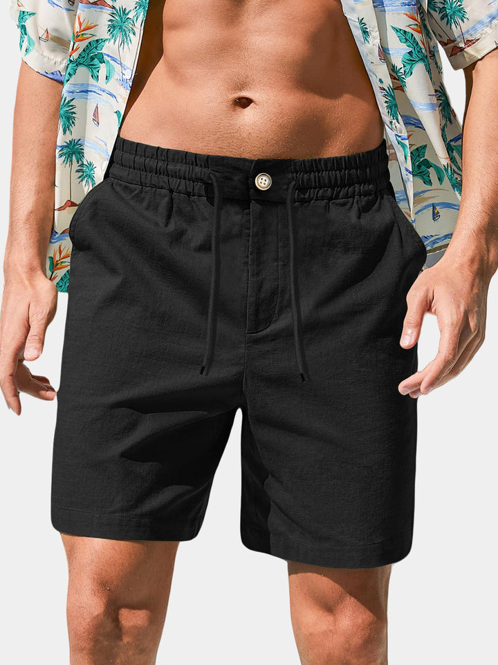 Short Homme de Plage Respirant en Lin et Coton