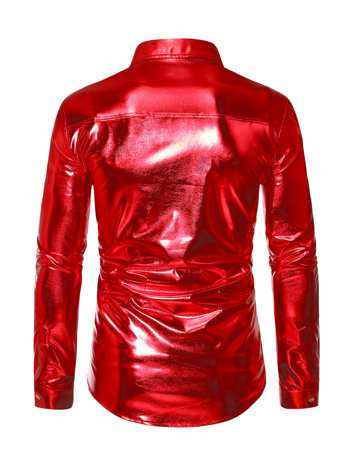Costume de smoking boutonné brillant de luxe pour hommes, chemise de soirée à manches longues