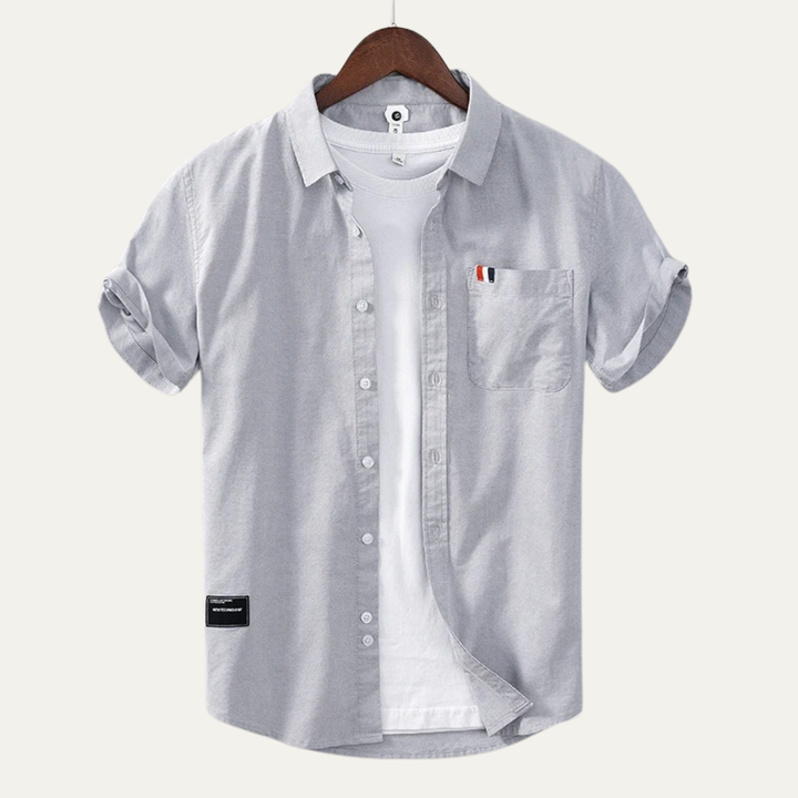 La chemise à manches longues en coton slim fit Salerno pour homme