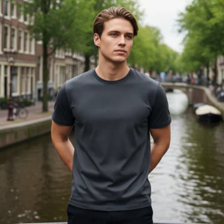 Le T-Shirt en Coton Premium à Col Rond pour Hommes Wentworth