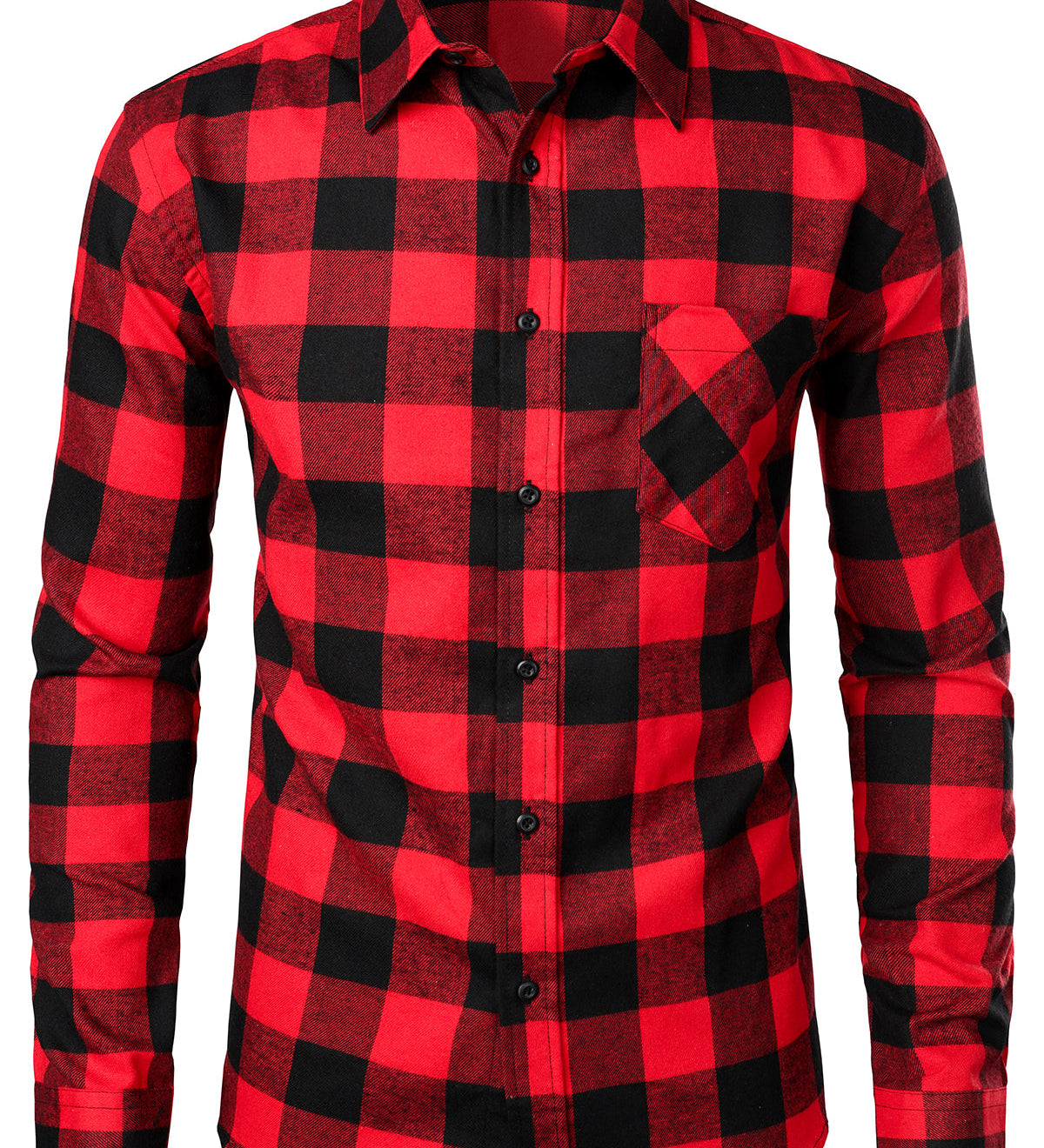Chemise coupe classique en flanelle à carreaux