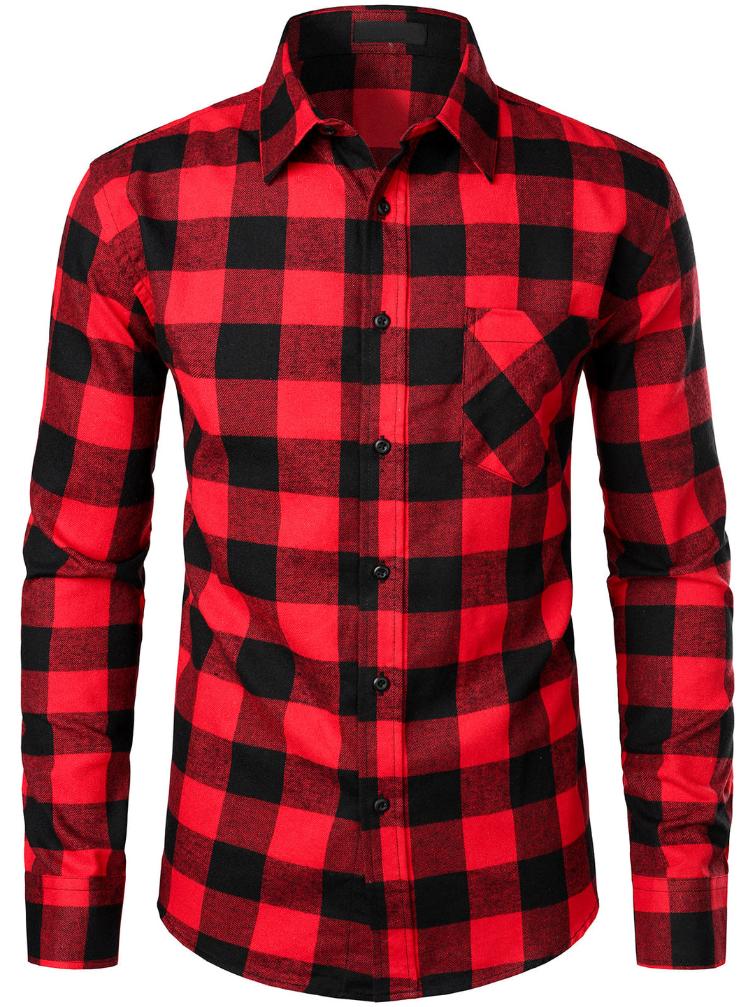 Chemise coupe classique en flanelle à carreaux