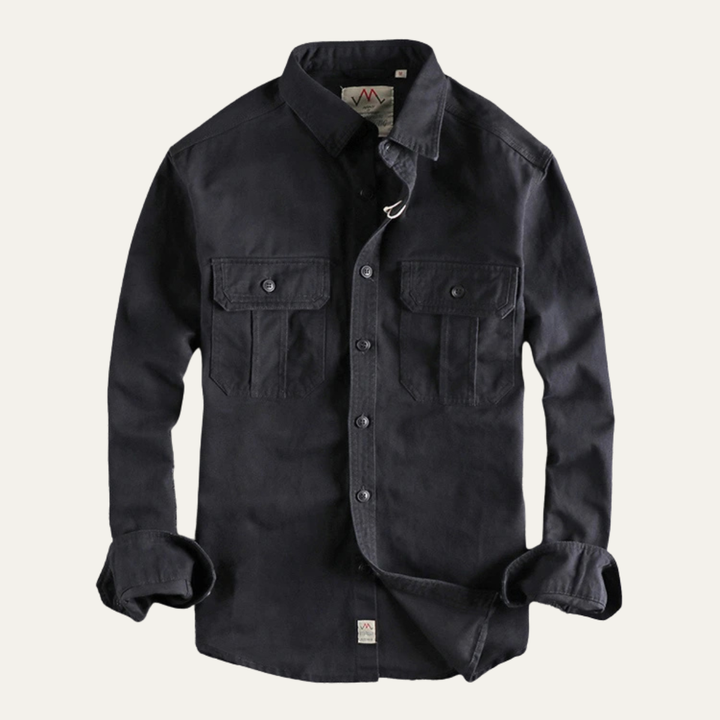 La Veste Chemise Utilitaire Vintage Lavée pour Hommes Hillston