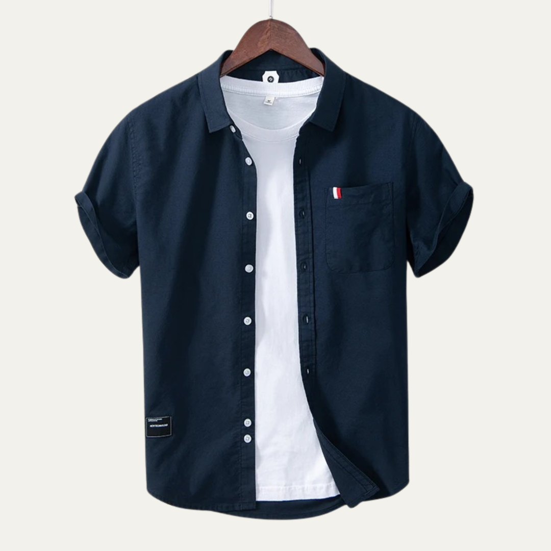 La chemise à manches longues en coton slim fit Salerno pour homme
