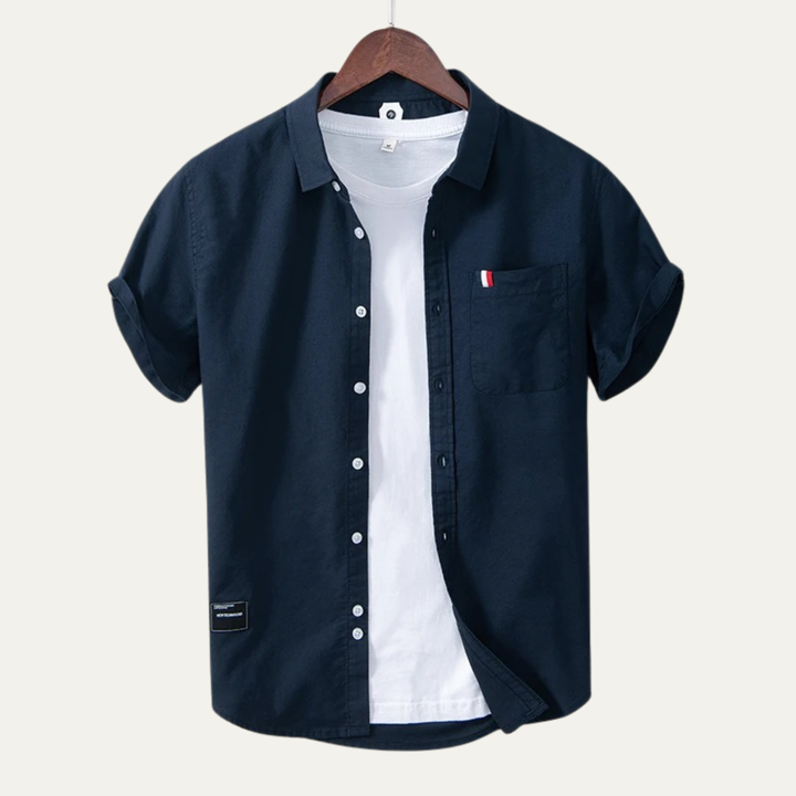 La chemise à manches longues en coton slim fit Salerno pour homme