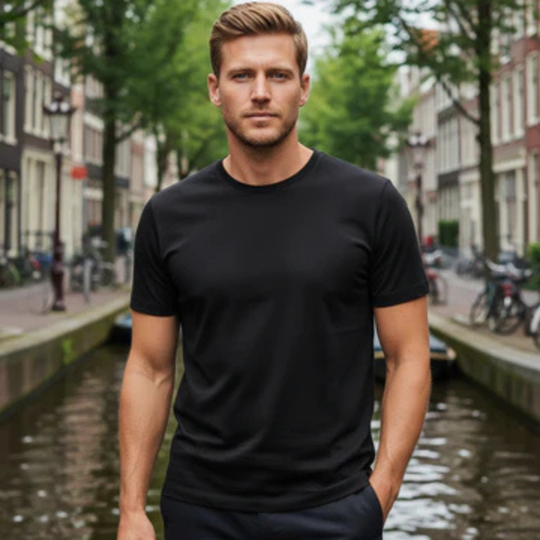 Le T-Shirt en Coton Premium à Col Rond pour Hommes Wentworth