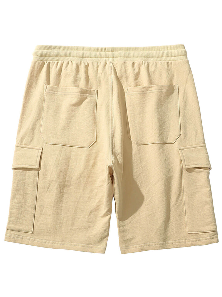 Short de sport en coton pour hommes, pantalon de survêtement Cargo avec poches, loisirs, plage, survêtement