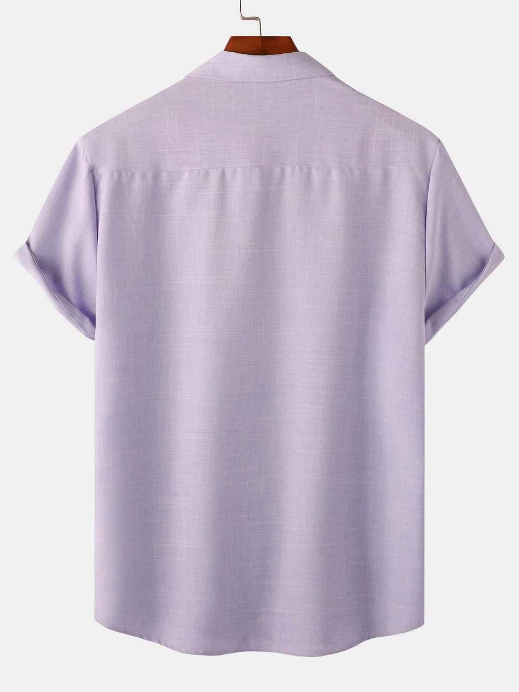 Chemise Casual unie pour Homme avec Boutons et Manches Courtes Respirante