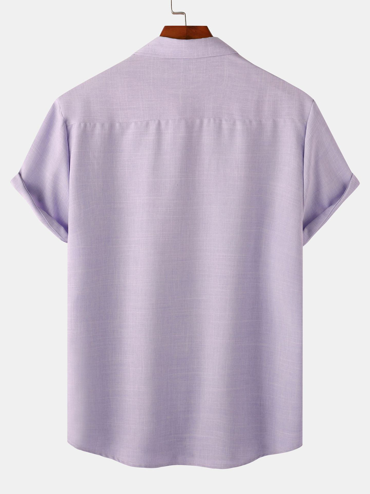 Chemise Casual unie pour Homme avec Boutons et Manches Courtes Respirante