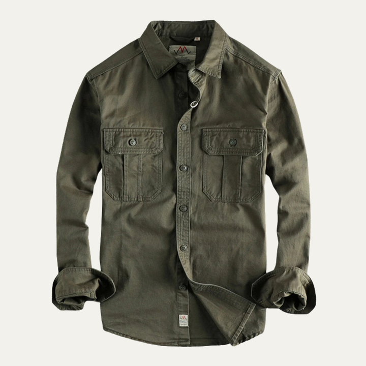 La Veste Chemise Utilitaire Vintage Lavée pour Hommes Hillston