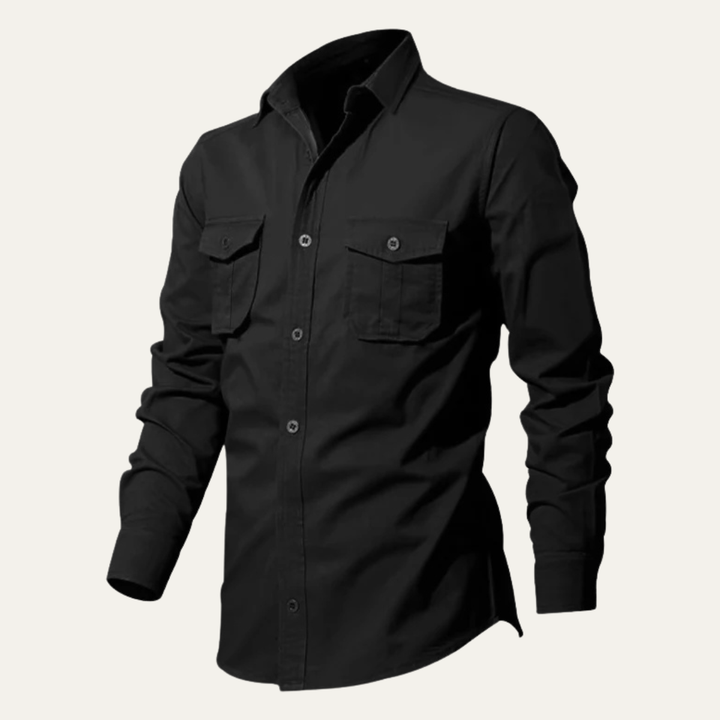 La chemise à boutons rétro unie pour homme Brookwater