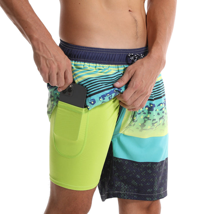 Short de plage rouge à imprimé requin pour hommes, maillot de bain à séchage rapide