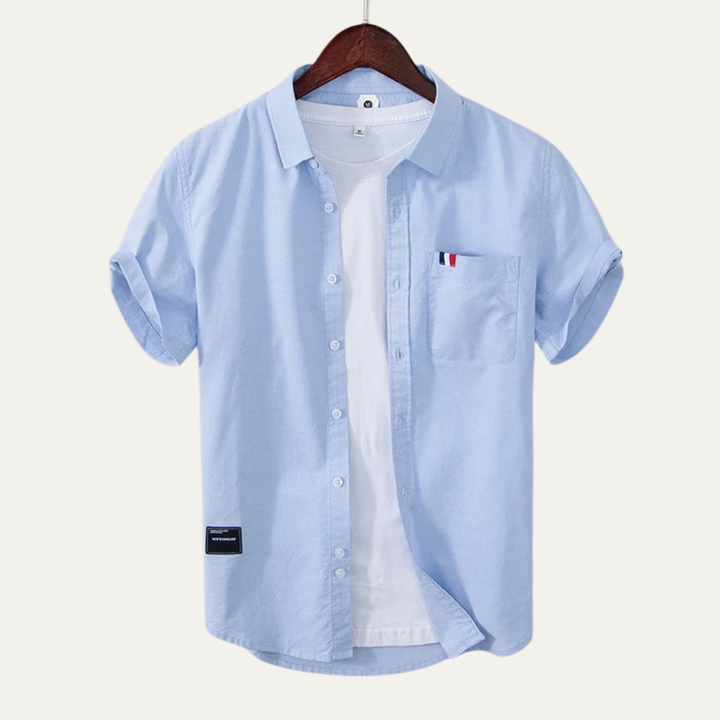 La chemise à manches longues en coton slim fit Salerno pour homme