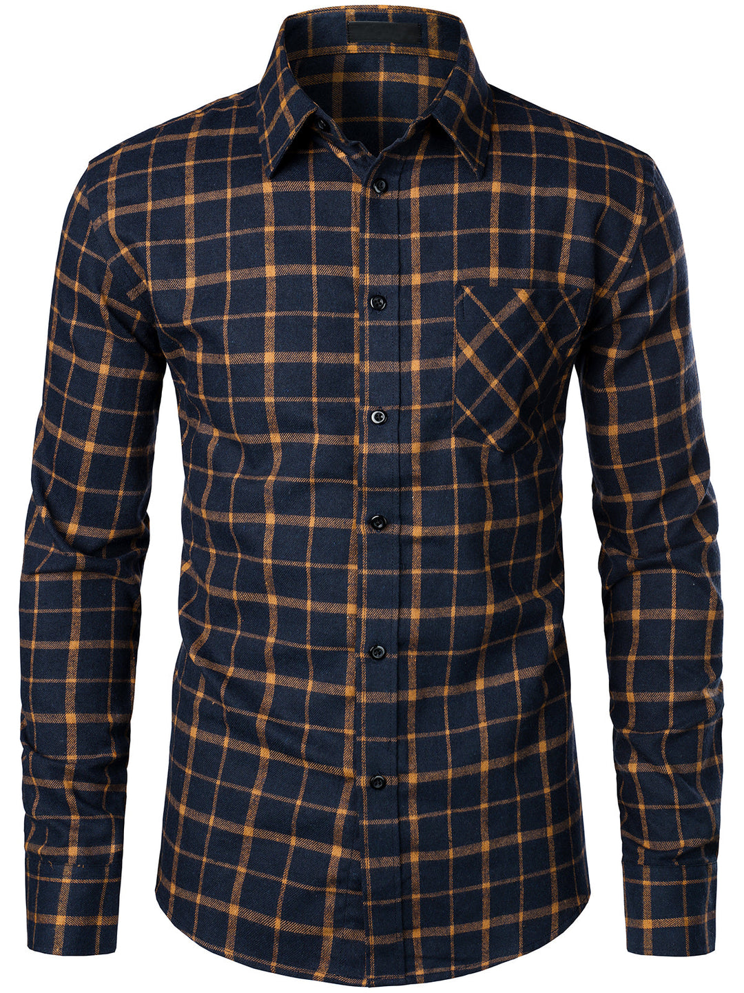 Chemise coupe classique en flanelle à carreaux