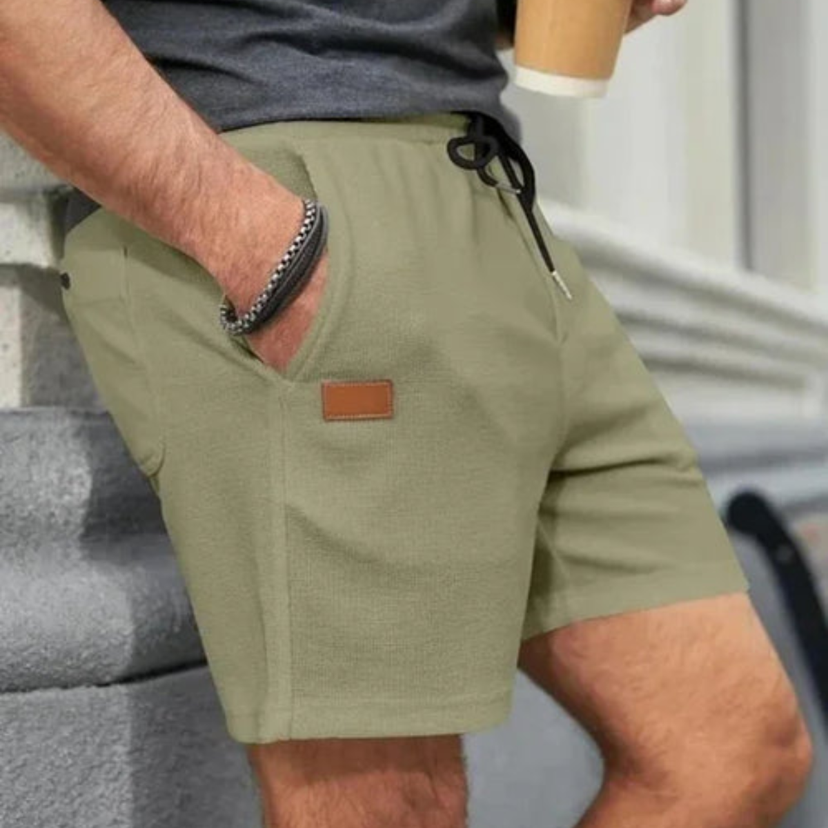 Les Shorts d'Été Légers à Cordon pour Hommes Portwell