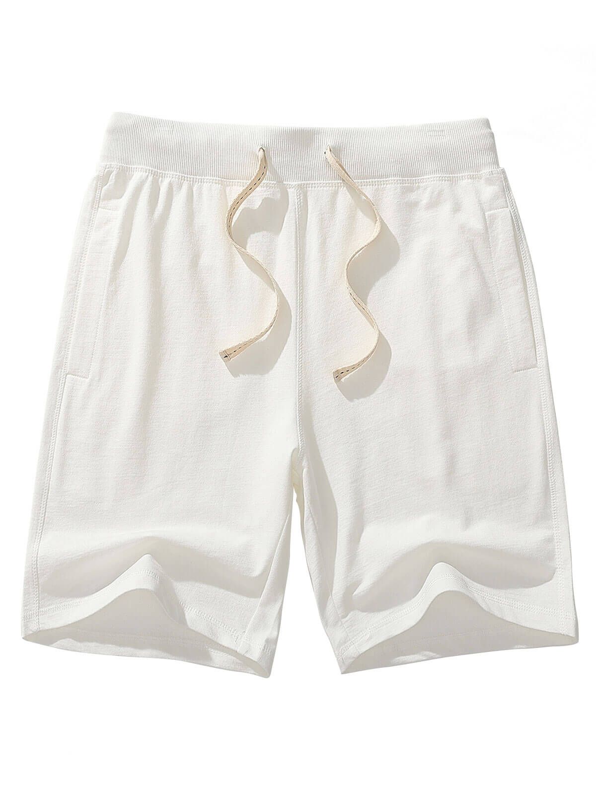 Pantalon de survêtement en coton pour hommes, décontracté, couleur unie, respirant, Sport court, été