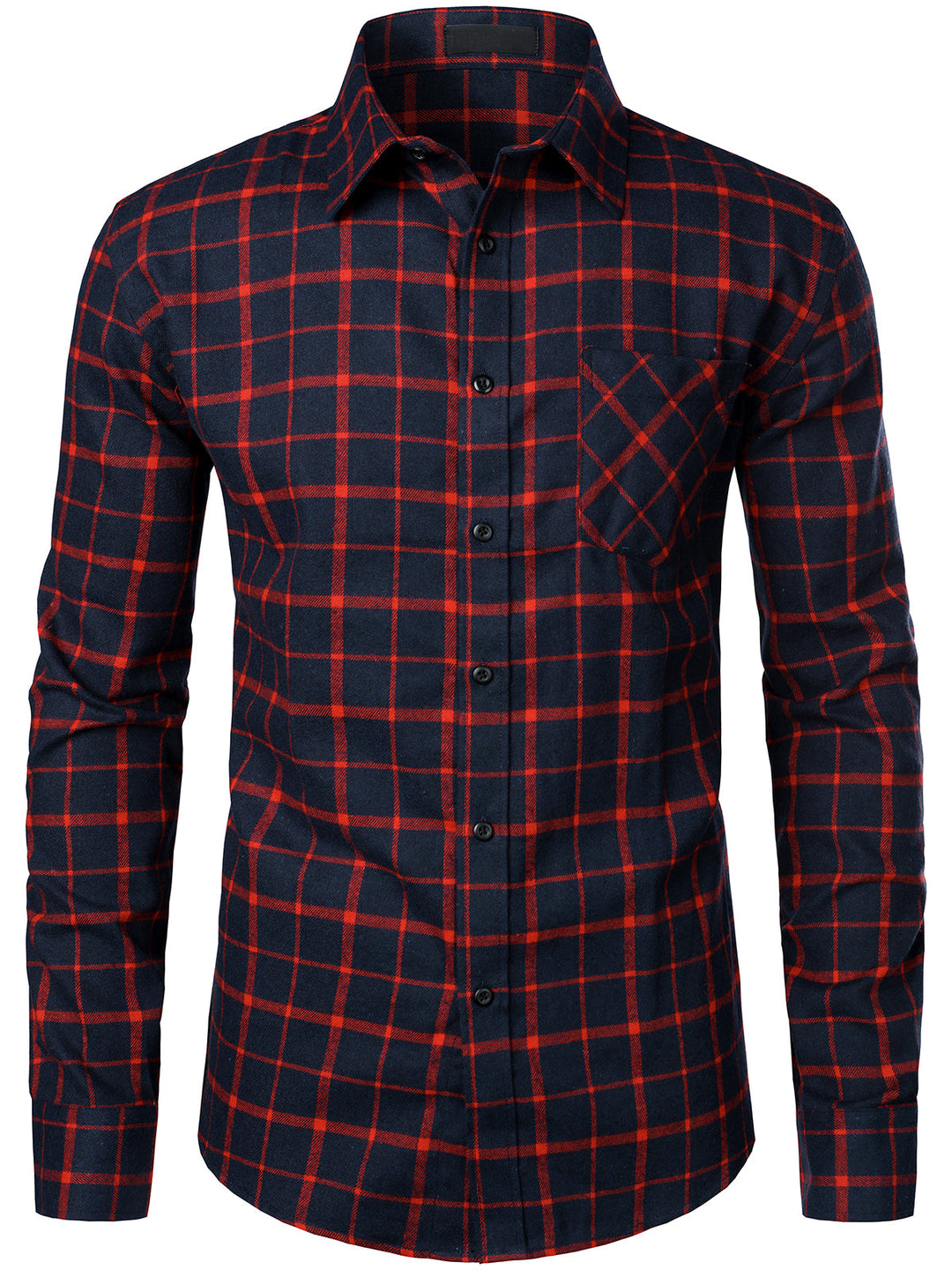 Chemise coupe classique en flanelle à carreaux