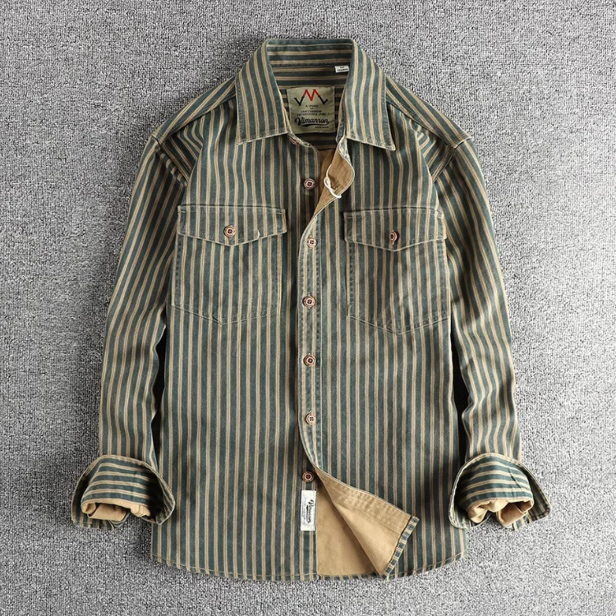 La chemise à boutons rayée rétro décontractée pour homme Stratford Hill
