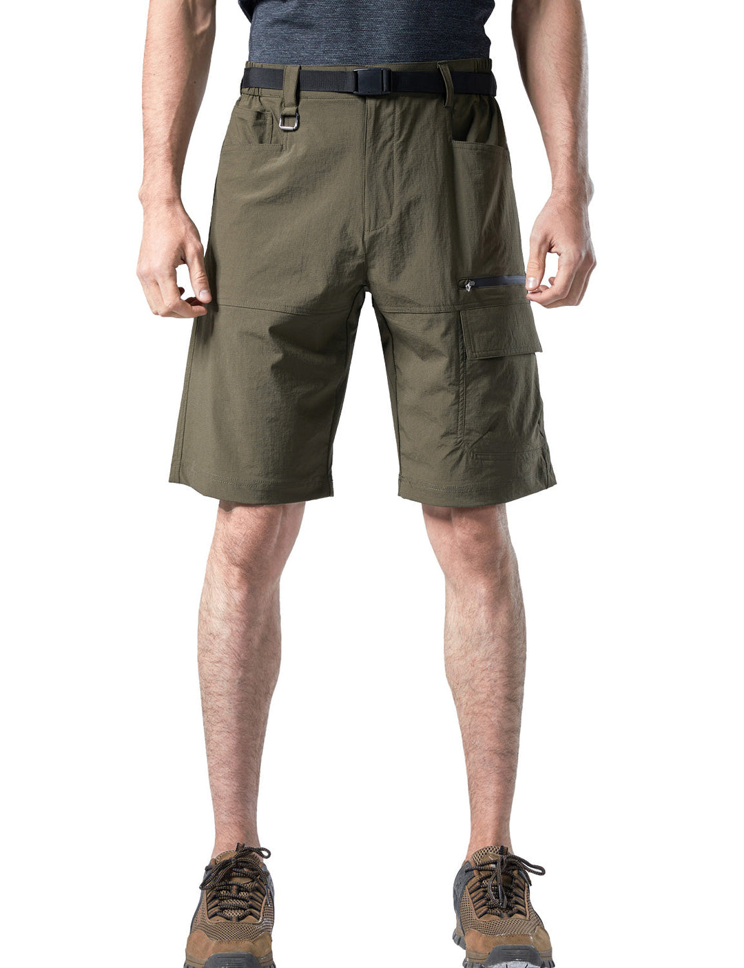Short cargo léger multi-poches à séchage rapide pour hommes, travail décontracté, randonnée, travail