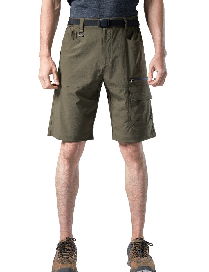 Short cargo léger multi-poches à séchage rapide pour hommes, travail décontracté, randonnée, travail