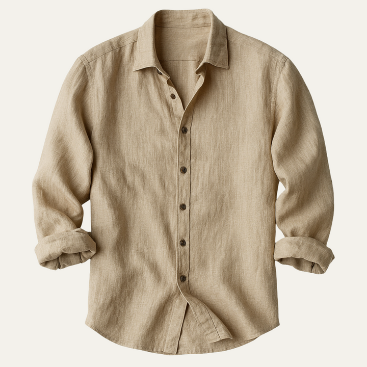La Chemise en Lin Vintage à Manches Longues Zurich pour Hommes