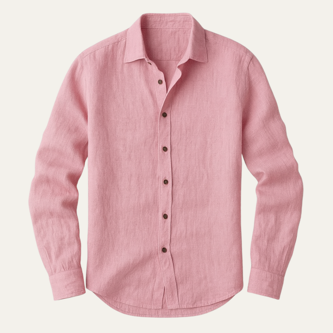 La Chemise en Lin Vintage à Manches Longues Zurich pour Hommes
