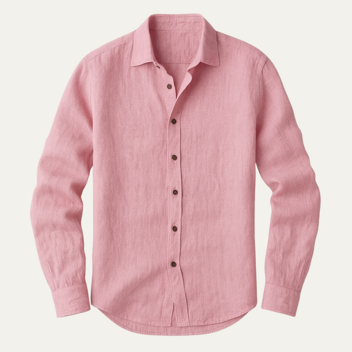 La Chemise en Lin Vintage à Manches Longues Zurich pour Hommes