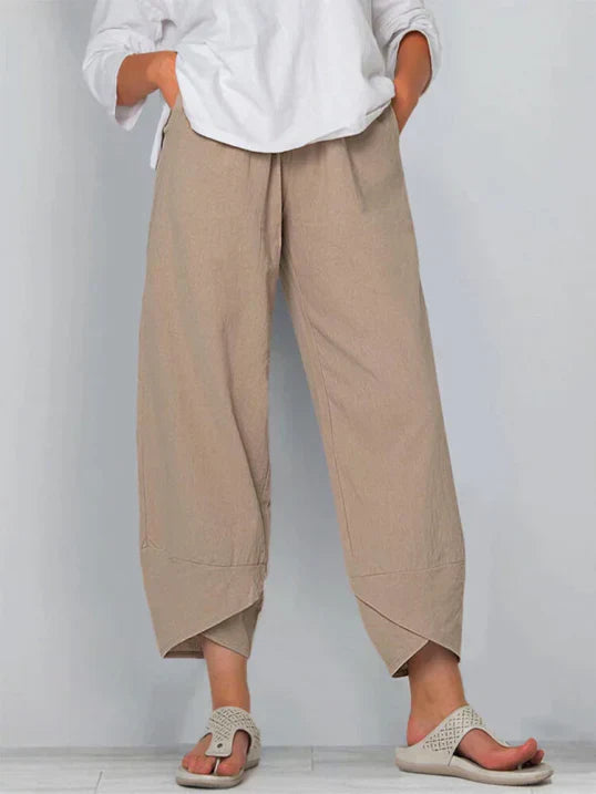 Cinzia | Pantalon large en lin pour femme