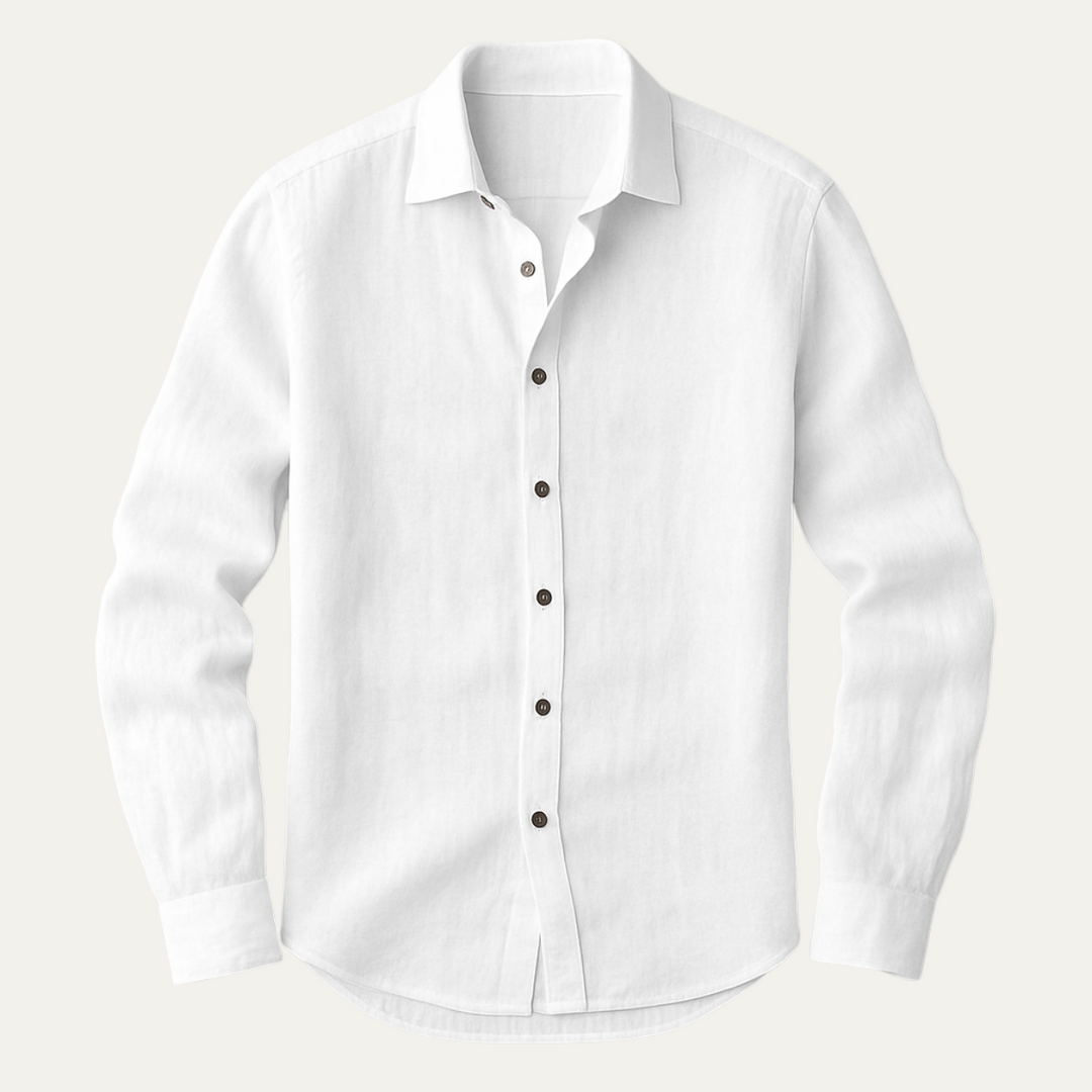 La Chemise en Lin Vintage à Manches Longues Zurich pour Hommes