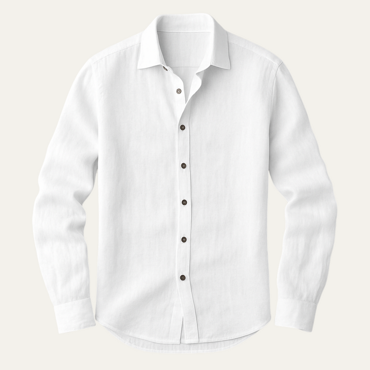 La Chemise en Lin Vintage à Manches Longues Zurich pour Hommes
