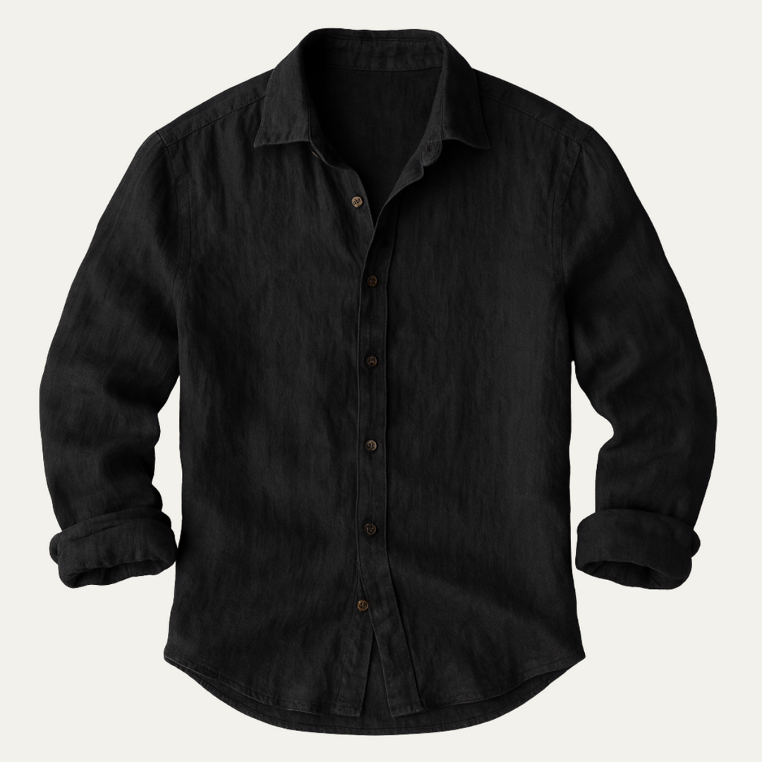 La Chemise en Lin Vintage à Manches Longues Zurich pour Hommes