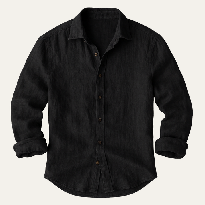 La Chemise en Lin Vintage à Manches Longues Zurich pour Hommes