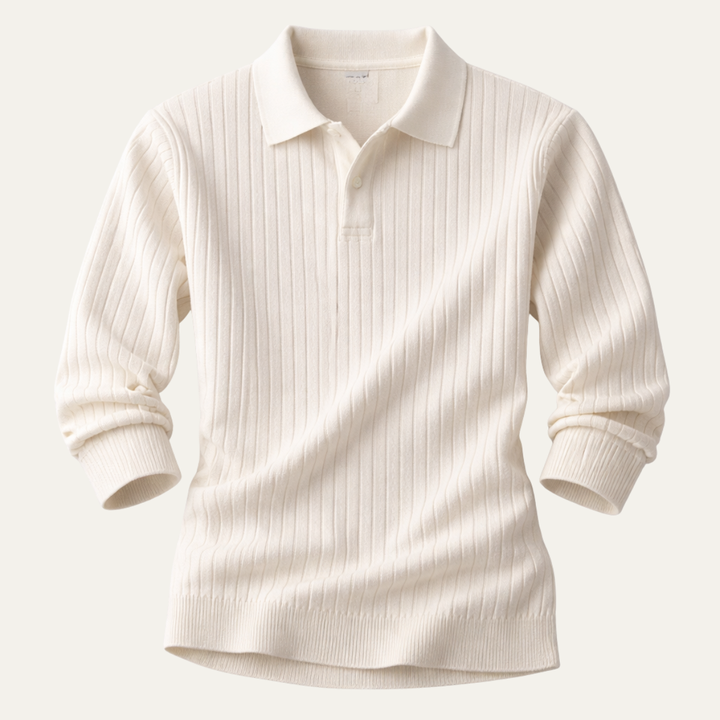Le Polo en Tricot Jacquard à Col V pour Hommes Verona