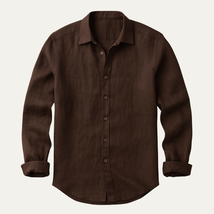 La Chemise en Lin Vintage à Manches Longues Zurich pour Hommes