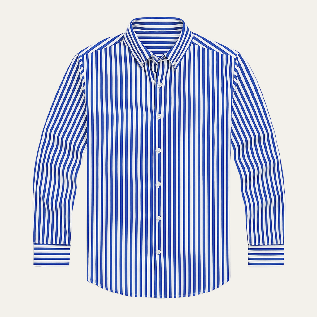 La Chemise en Coton Rayée de Londres pour Hommes