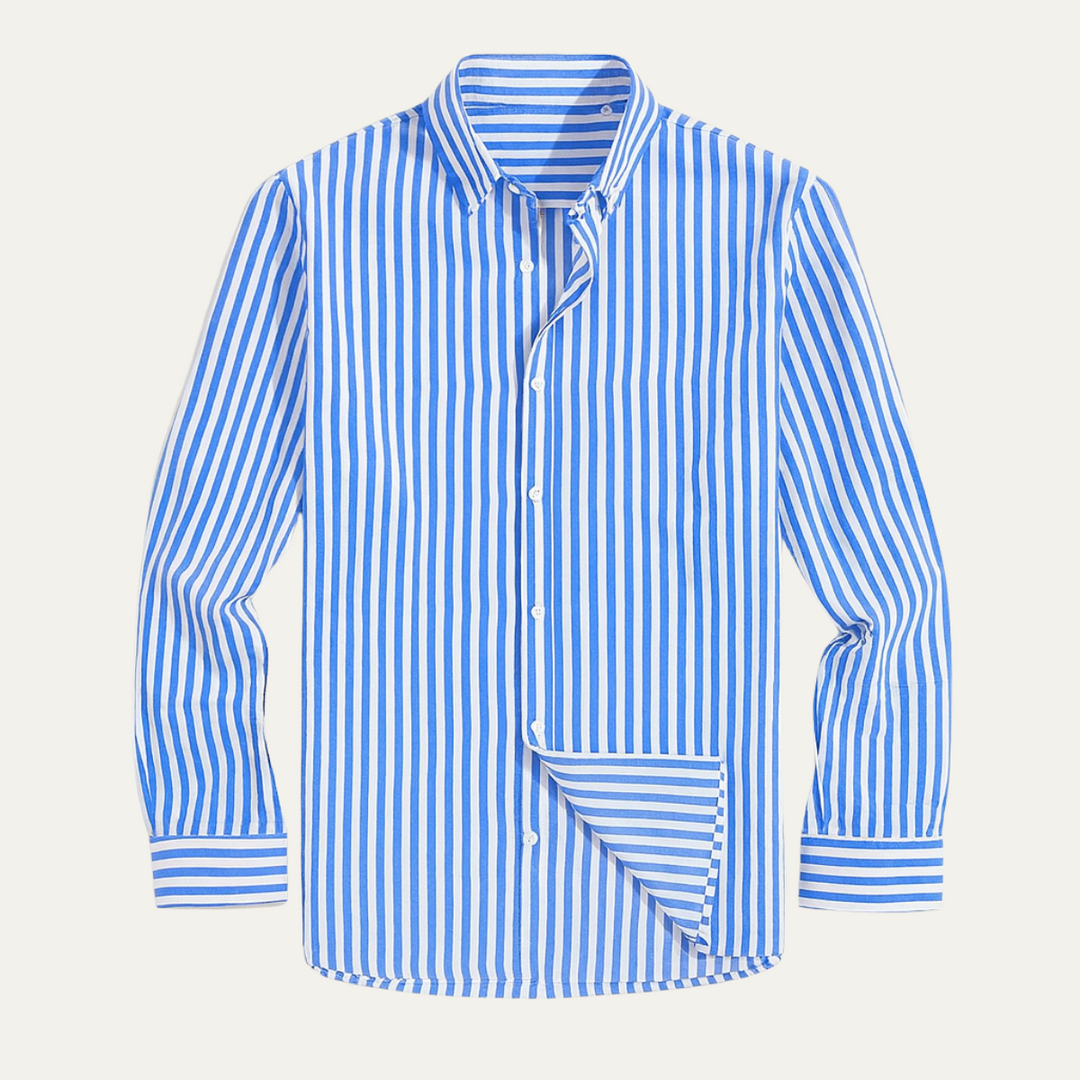 La Chemise en Coton Rayée de Londres pour Hommes