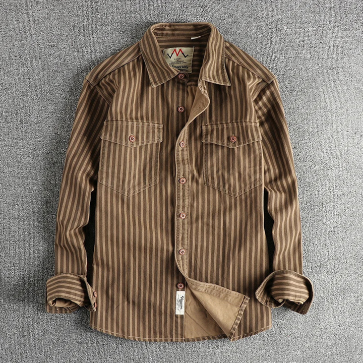 La chemise à boutons rayée rétro décontractée pour homme Stratford Hill