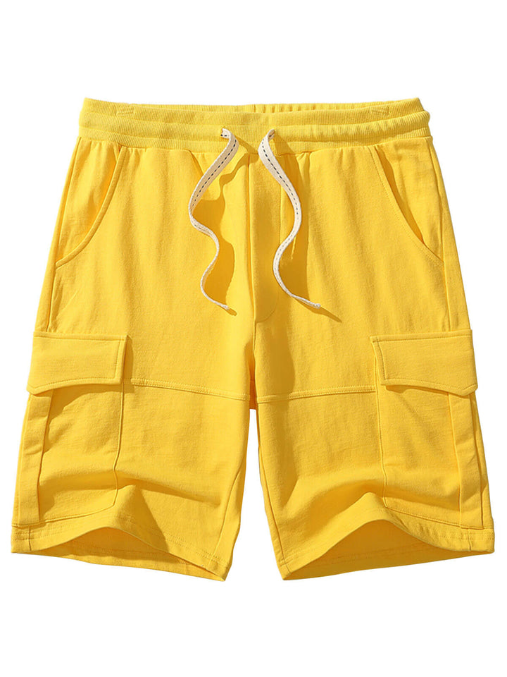 Short de sport en coton pour hommes, pantalon de survêtement Cargo avec poches, loisirs, plage, survêtement