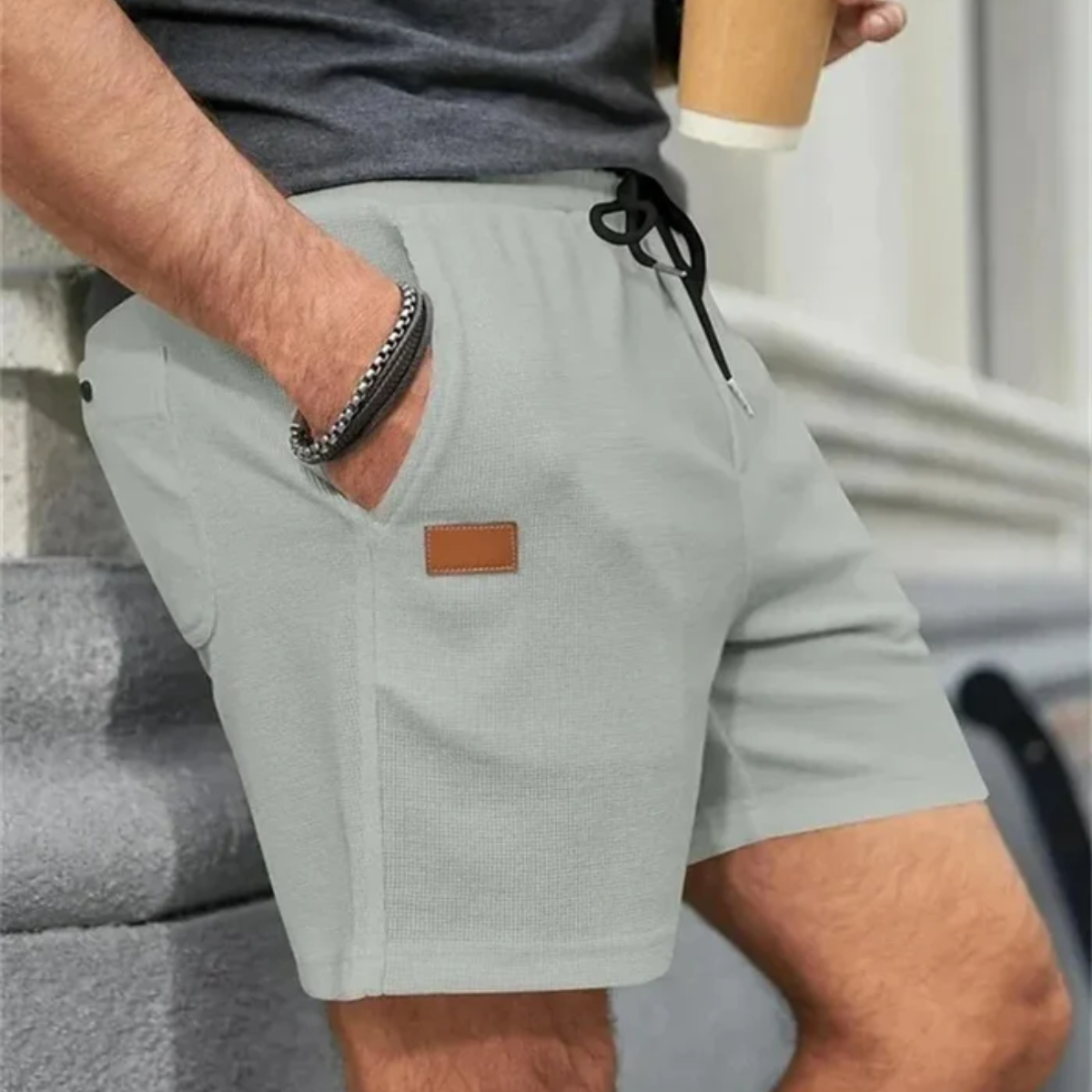 Les Shorts d'Été Légers à Cordon pour Hommes Portwell