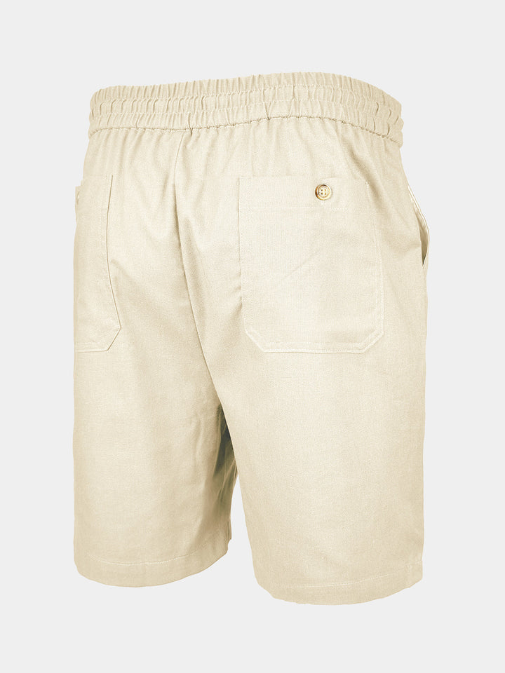 Short Homme de Plage Respirant en Lin et Coton